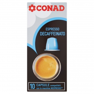 Caffè Espresso Decaffeinato 10 Capsule compatibili Nespresso 50 g